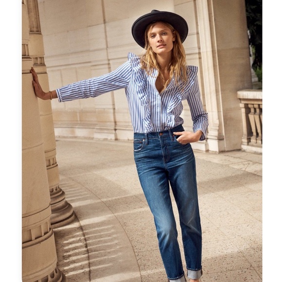 Madewell Denim - madewell high rise slim boyjean (altered)